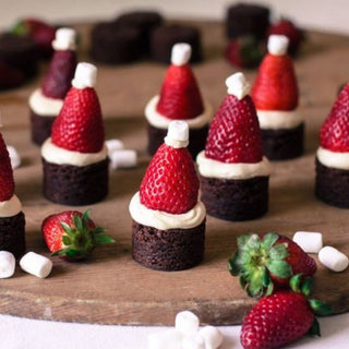 Santa Hat Brownies