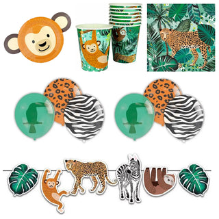 Jungle Animal Party Essentials for 8 - SAVE 10%