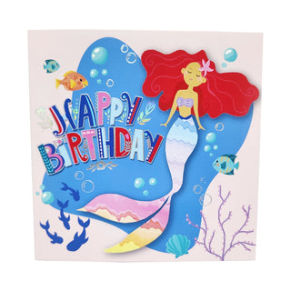 Unknown | Mermaid Happy Birthday Card | Mermaid Party Supplies NZ