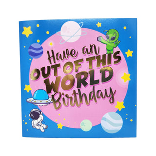 Unknown | Space Have an Out of This World Birthday Card| Space Party Supplies NZ