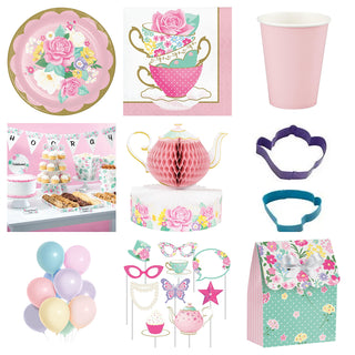 Deluxe Floral Tea Party Pack for 8 - SAVE 50%