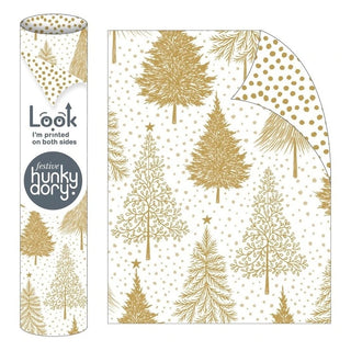 Hunky Dory | Gold Christmas Tree Wrapping Paper | Christmas Gift Supplies NZ