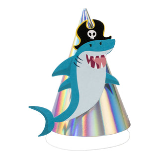 Iridescent Foil Shark Party Hats | Shark Party Supplies NZ