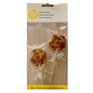 Wilton | Drawstring Lollipop Bags - 15 Pkt | Cake Pop Supplies NZ