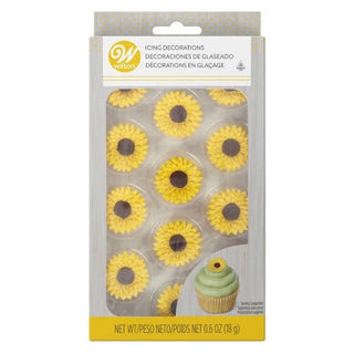 Wilton | Sunflower Edible Icing Decorations | Garden Party Supplies NZ