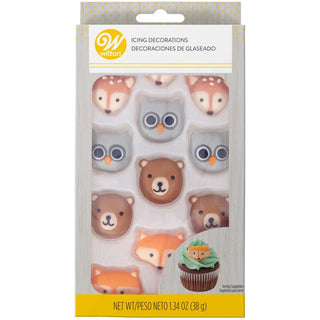 Wilton | Woodland Animals Royal Icing Decorations | Woodland Party Supplies NZ