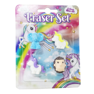 Cute Creatures Eraser Set | Unicorn Party Supplies NZ