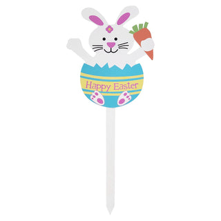 Wooden Happy Easter Bunny Garden Stake Decoration | Easter Decorations NZ