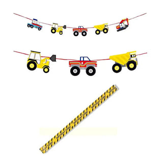 Construction Garland & Warning Tape Decoration Pack - Save $4.99