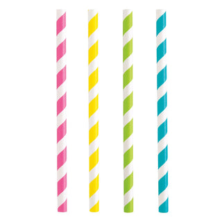 Wide Smoothie Paper Straws - 25 Pkt