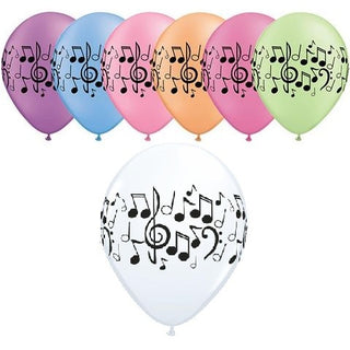 Music Note Balloon - 6 Pkt