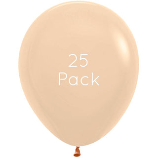 Sempertex | 45cm Pastel Matte Malibu Peach Giant Balloons 25 Pack | Peach Party Supplies NZ