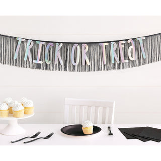 Halloween Banner | Trick or Treat Fringe Banner | Halloween Decorations 