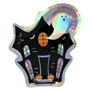 Pastel Hauntings Haunted House Shaped Plates | Halloween Party Supplies NZ