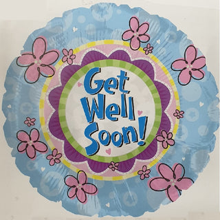 Get Well Soon Foil Balloon | Get Well Soon Gift | Floral Get Well Soon Balloon 