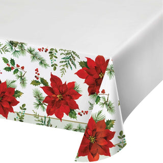 Floral Tablecover | Poinsetta Tablecover | Christmas Tablecover 