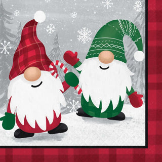 Christmas Gnomes Napkins | Christmas Napkins | Lunch Napkins 