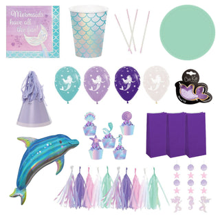 Deluxe Mermaid Party Pack for 8 - SAVE 25%