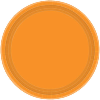 Eco Orange Plates - Dinner | Orange Party Supplies NZ