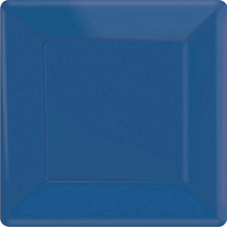 Bright Royal Blue Square Plates | Blue Party Supplies NZ