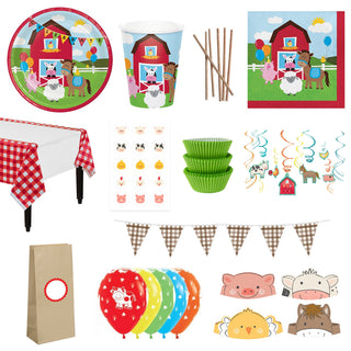 Deluxe Farmyard Party Pack for 8 - SAVE 5%