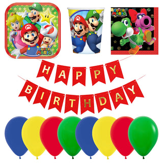 Super Mario Brothers Party Essentials for 8 - SAVE 10%