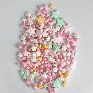 Pastel Pink Sea Life Mix Sprinkles | Mermaid Party Supplies NZ