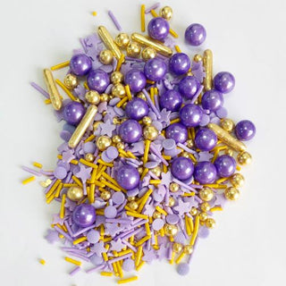 Gold & Purple Mix Sprinkles | Aladdin Party Supplies NZ