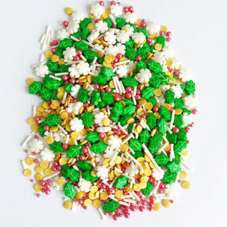 Snowflakes & Holly Mix Sprinkles 80g | Christmas Cake Decorating Supplies NZ