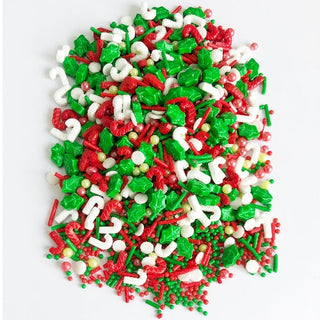 Holly & Candy Canes Mix Sprinkles 80g | Christmas Cake Decorating Supplies NZ