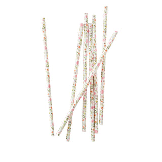 Ginger Ray Ditsy Floral Straws - 25 Pkt