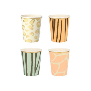 Meri Meri | Safari Animal Print Cups | Safari Animal Party Supplies NZ