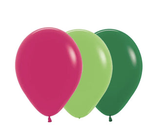 12 Pkt Latex Balloons | Pink Balloons | Green Balloons | Watermelon Party | Girl Dino Party | Sloth Party 