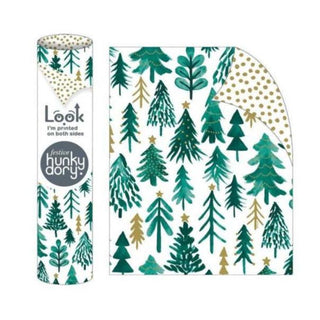 Hunky Dory | Green Christmas Tree Wrapping Paper | Christmas Party Supplies NZ