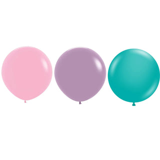 Giant Pink, Lavender & Teal Balloon -3 Pkt