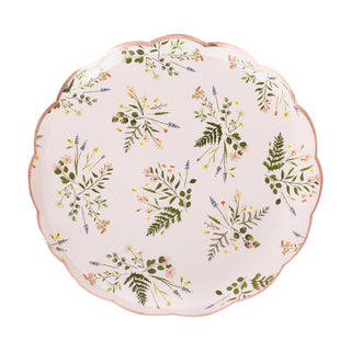 Ginger Ray Floral Tea Party Plates – 8 Pkt