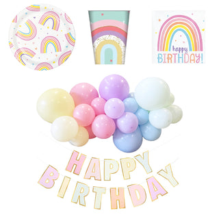 Pastel Rainbow Party Essentials for 8 - SAVE 10%