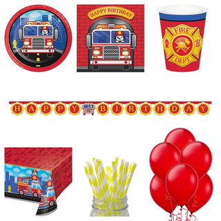 Fire Truck Party Essentials for 8 - SAVE 15%