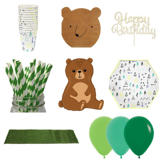 Woodland Bear Party Pack for 12 SAVE 40%