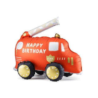 Fire Truck Standing Air-Fill Foil Balloon | Fireman Party Supplies NZ