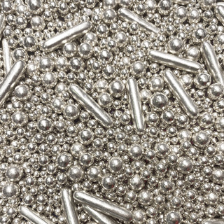 Silver Sprinkles | Rod and Ball Sprinkles | Silver Edible Cake Decorations | Sprinkles NZ