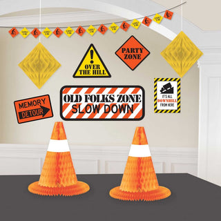 Construction Room Decorating Kit | Construction Party Supplies | Construction Cone Decorations | Construction Party Banner