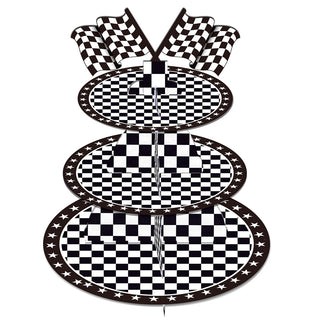 Checkered Flag Cupcake Stand | Race Car Party Supplies NZ