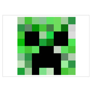 Edible Image A5 Logo | Minecraft Creeper Face Cake Decorating NZ