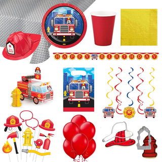 Deluxe Firefighter Party Pack for 8