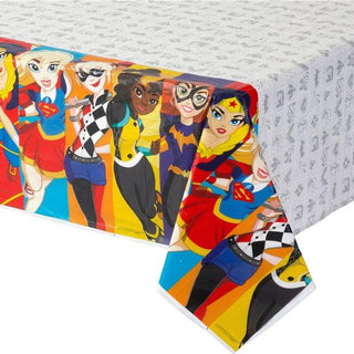 Super Hero Girls Party Supplies | Super Hero Girls Table Cover | Super Hero Girls Party Decorations 