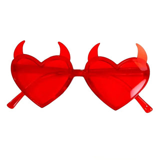 Devil Horn Heart Glasses | Halloween Costumes NZ