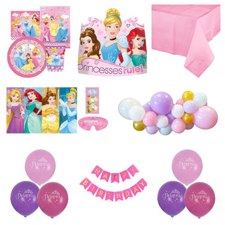 Premium Disney Princess Party Pack for 8 - SAVE 50%