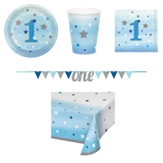 One Little Star Blue Party Essentials - 34 Pc - SAVE 10%