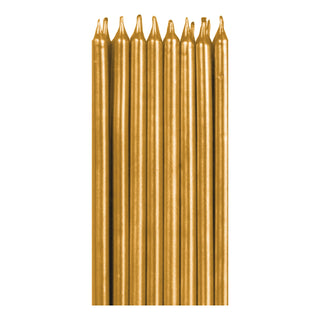 Gold Tapered Candles | Gold Party Supplies NZ